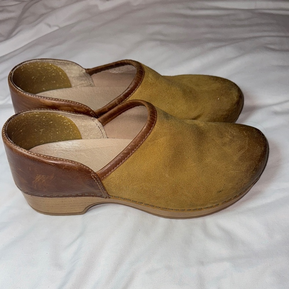 Tan Leather Dansko Clogs